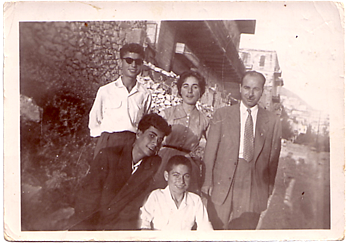 Salim, Atalla, Enaya, Walid en Naji, Nabloes, 1957.