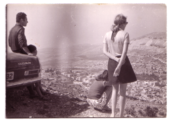 Arjans ouders met Haytham en Hanna in Nabloes, 1972.